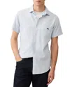 Rodd & Gunn Airtex Short Sleeve Cotton Button-up Shirt In Gray