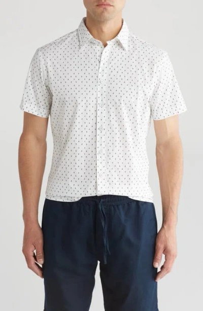 Rodd & Gunn Allenton Short Sleeve Woven Shirt In Snow