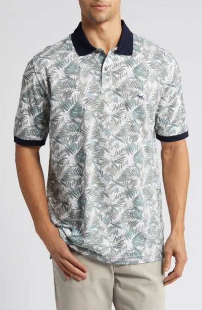 RODD & GUNN ARUNDEL ORIGINAL FIT FROND PRINT TIPPED COTTON POLO