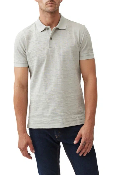 Rodd & Gunn Banks Road Sports Fit Textured Cotton Polo In Gray