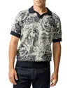 Rodd & Gunn Bowlers Creek Floral Jacquard Cotton Polo In Riversand