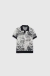 Rodd & Gunn Bowlers Creek Floral Jacquard Cotton Polo In Riversand