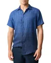 Rodd & Gunn Cannons Creek Short Sleeve Sports Fit Linen Shirt In Eclipse