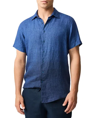 Rodd & Gunn Cannons Creek Short Sleeve Sports Fit Linen Shirt In Eclipse