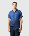 Rodd & Gunn Cannons Creek Short Sleeve Sports Fit Linen Shirt In Eclipse