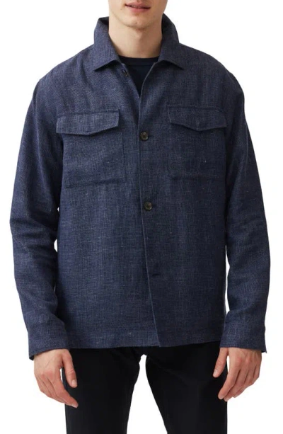 Rodd & Gunn Men's The Cascades Linen-wool Shirt Jacket In Bluestone