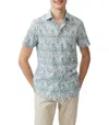 Rodd & Gunn Gale Street Palm Print Button Shirt In Blue