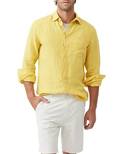 Rodd & Gunn Coromandel Slim Fit Long Sleeve Button Front Shirt In Canary
