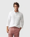 Rodd & Gunn Palm Beach Linen Short Sleeve Shirt In Snow In Snow