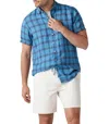 Rodd & Gunn Delaware Stream Linen Short Sleeve Button-up Shirt In Silver