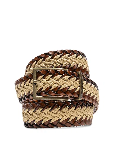 Rodd & Gunn Eastbourne Weave Belt In Cognac Taupe