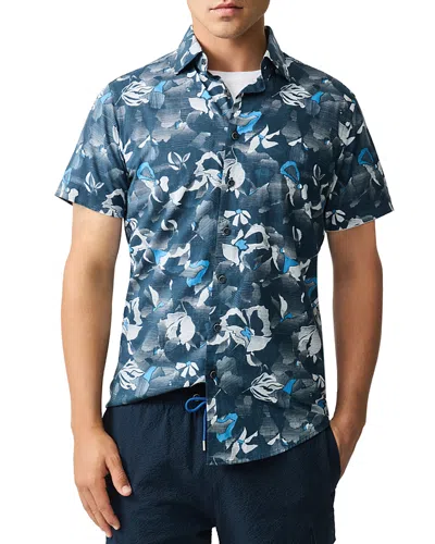 Rodd & Gunn Fairhall Short Sleeve Sports Fit Shirt In Twilight