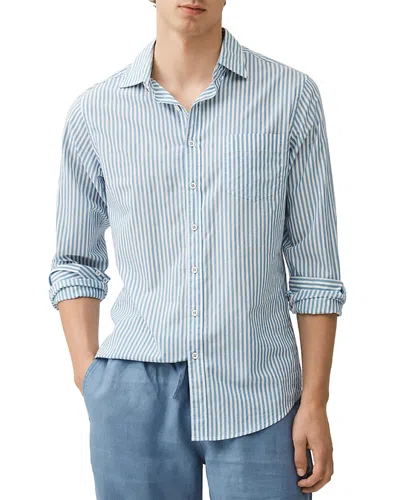 Rodd & Gunn Ferry Landing Sports Fit Stripe Button-up Shirt In Teal