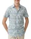 Rodd & Gunn Gale Street Palm Print Button Shirt In Sky