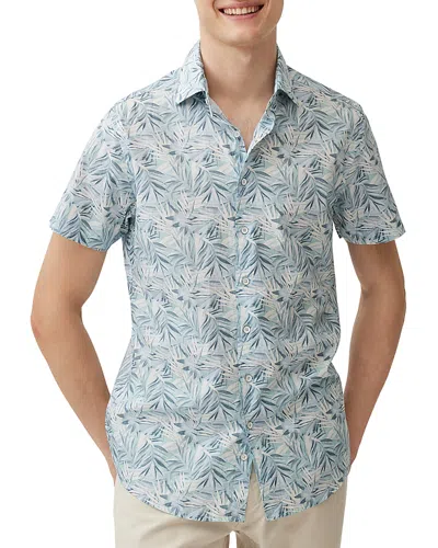 Rodd & Gunn Gale Street Palm Print Button Shirt In Blue