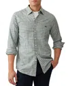 Rodd & Gunn Gebbies Valley Cotton And Linen Plaid Shirt In Deep Forest