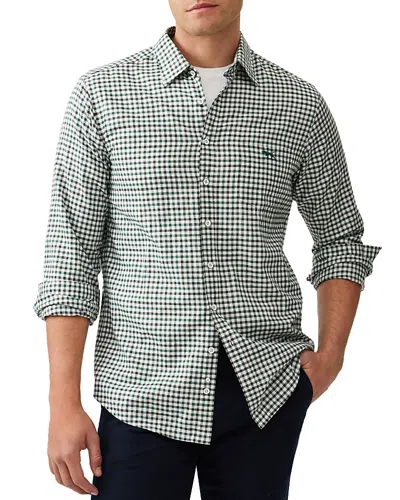 Rodd & Gunn Gebbies Valley Cotton And Linen Plaid Shirt In Deep Forest