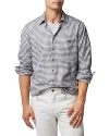 Rodd & Gunn Gebbies Valley Cotton And Linen Plaid Shirt In Walnut