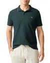 Rodd & Gunn Glen Albyn Geo Texture Cotton Polo In Green