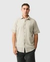 Rodd & Gunn Gowenbridge Regular Fit Short Sleeve Shirt In Fog