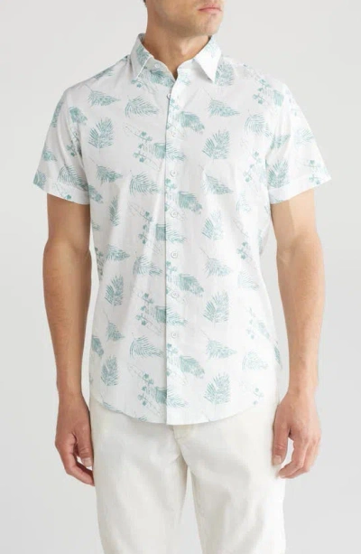 Rodd & Gunn Greville Short Sleeve Woven Shirt In Sage