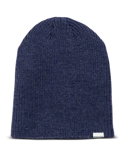 Rodd & Gunn Gunn Merino Wool Beanie In Dark Denim