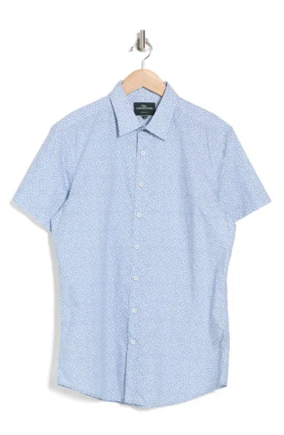 Rodd & Gunn Harper Short Sleeve Cotton Button-up Shirt In Blue