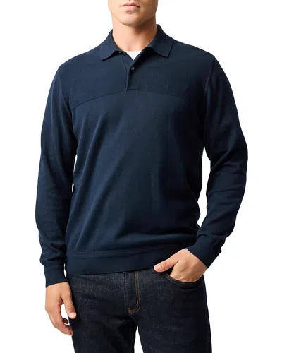 Rodd & Gunn Kingdale Long Sleeve Polo Shirt In Eclipse