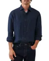 Rodd & Gunn Kingswell Sports Fit Solid Linen Button-up Shirt In Raw Indigo