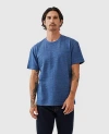 Rodd & Gunn Leith Valley Textured Cotton T-shirt In Blue