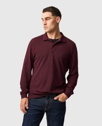 Rodd & Gunn Ls Gunn Polo In Black Fig