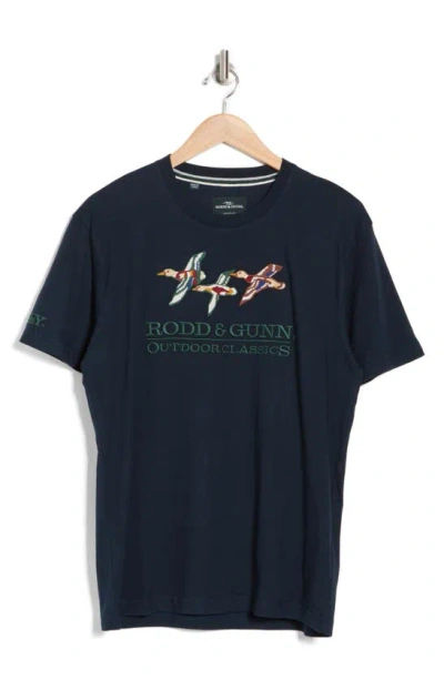 Rodd & Gunn Mallard Cotton Embroidered T-shirt In Midnight