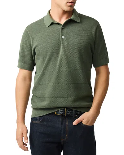 Rodd & Gunn Masons Regular Fit Flat Knit Polo Shirt In Forest