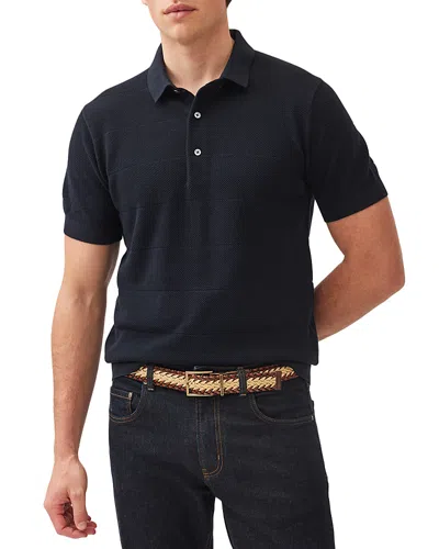 Rodd & Gunn Masons Regular Fit Flat Knit Polo Shirt In Midnight