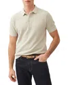 Rodd & Gunn Masons Regular Fit Flat Knit Polo Shirt In Stone