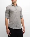 Rodd & Gunn Chatteron River Sports Fit Geo Print Cotton Button-up Shirt In Snow