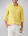Rodd & Gunn Men's Coromandel Long-sleeve Woven Shirt In Canary