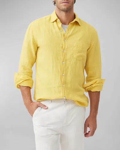 Rodd & Gunn Men's Coromandel Long-sleeve Woven Shirt In Yellow