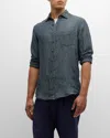 Rodd & Gunn Coromandel Button-up Linen Shirt In Rosewater