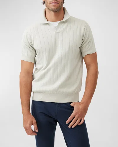 Rodd & Gunn Men's Freys Crescent Knit Polo Shirt In White