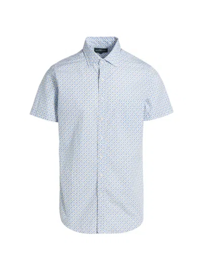 Rodd & Gunn Men's Glenariffe Geometric Cotton Short-sleeve Shirt In Snow