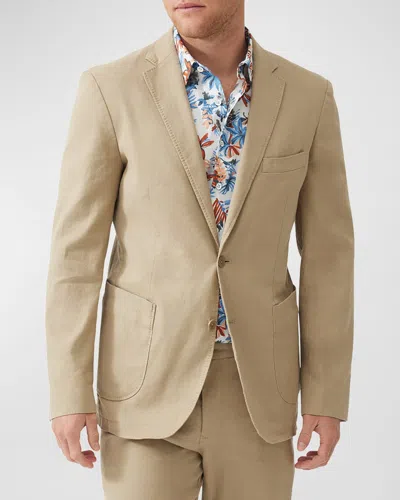 Rodd & Gunn Men's Golden Court Linen-blend Sport Jacket In Khaki