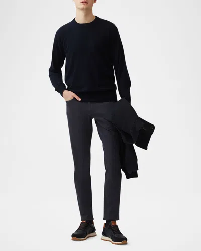 Rodd & Gunn Motion Melange Cotton Stretch Straight Fit Jeans In Navy