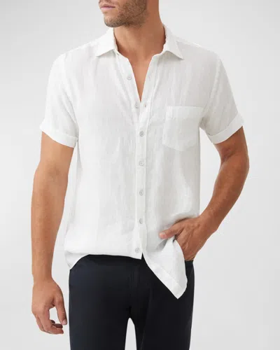 Rodd & Gunn Men's Palm Beach Linen Short-sleeve Shirt In Snow