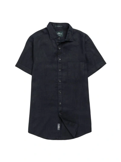 Rodd & Gunn Men's Palm Heights Linen Short-sleeve Shirt In Midnight