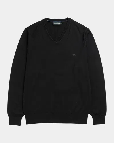 Rodd & Gunn Men's Phoenix Wool V-neck Sweater In Noir