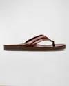 Rodd & Gunn Piha Flip Flop In Cognac Pull Up