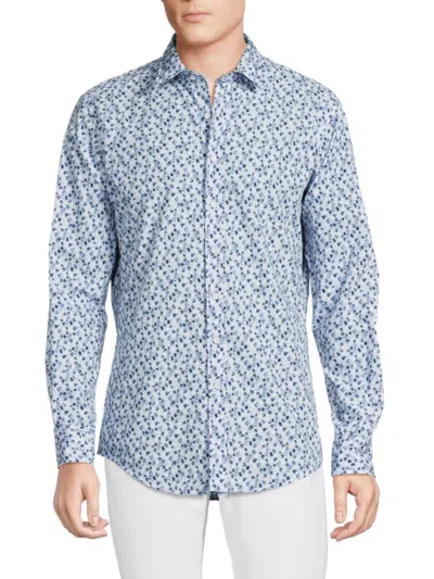 Rodd & Gunn Men's Port Hutt Floral Shirt In Sky Blue