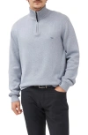 Rodd & Gunn Cashmere Merino Half-zip Sweater In Sky