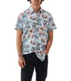 Rodd & Gunn Oyster Cove Floral Print Short Sleeve Cotton Button-up Shirt In Multi